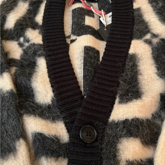 GCDS Black and Cream Mens Sweater - Picture 3 of 11